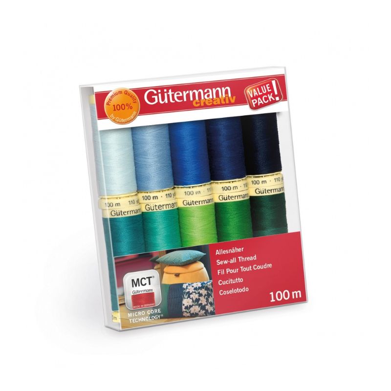 Gütermann universal sytrådsæt – 10 ruller á 100 m