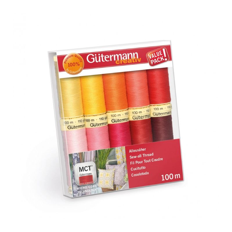 Gütermann universal sytrådsæt – 10 ruller á 100 m