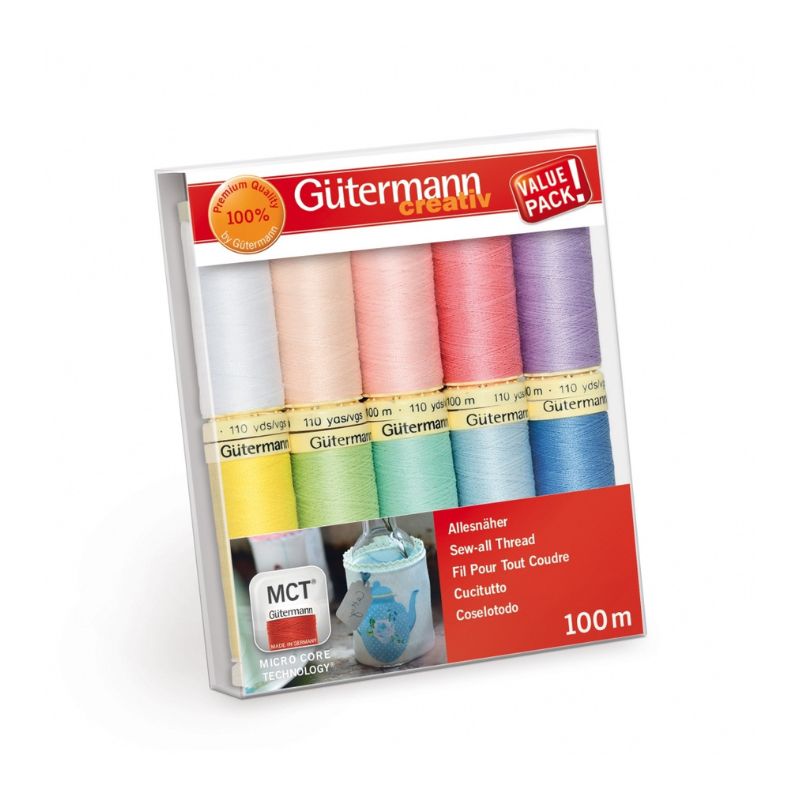 Gütermann universal sytrådsæt – 10 ruller á 100 m