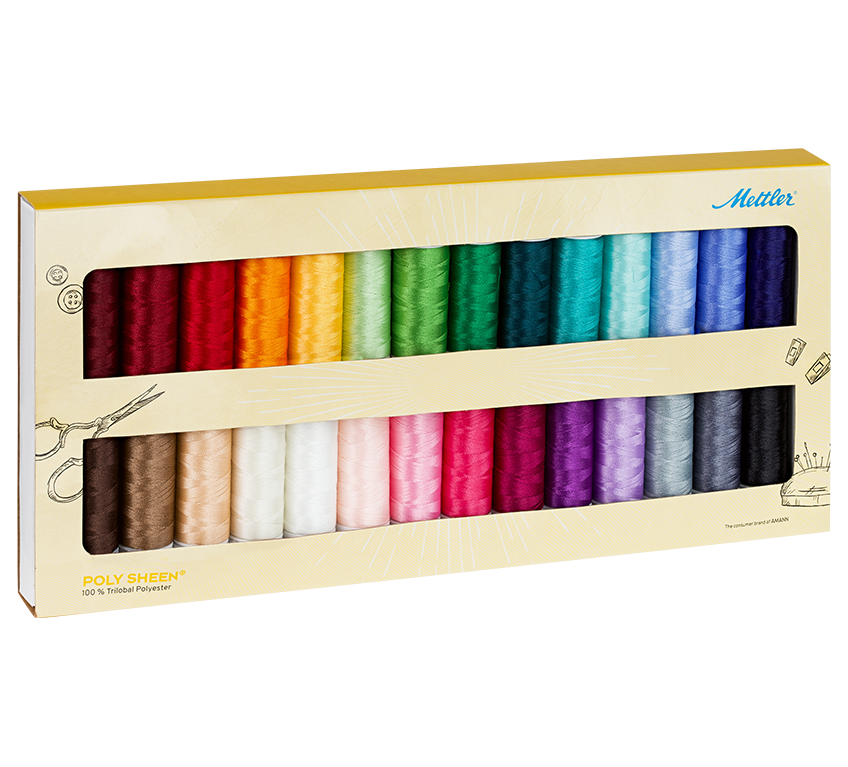 Broderitrådsæt i basisfarver á 28 rl.
