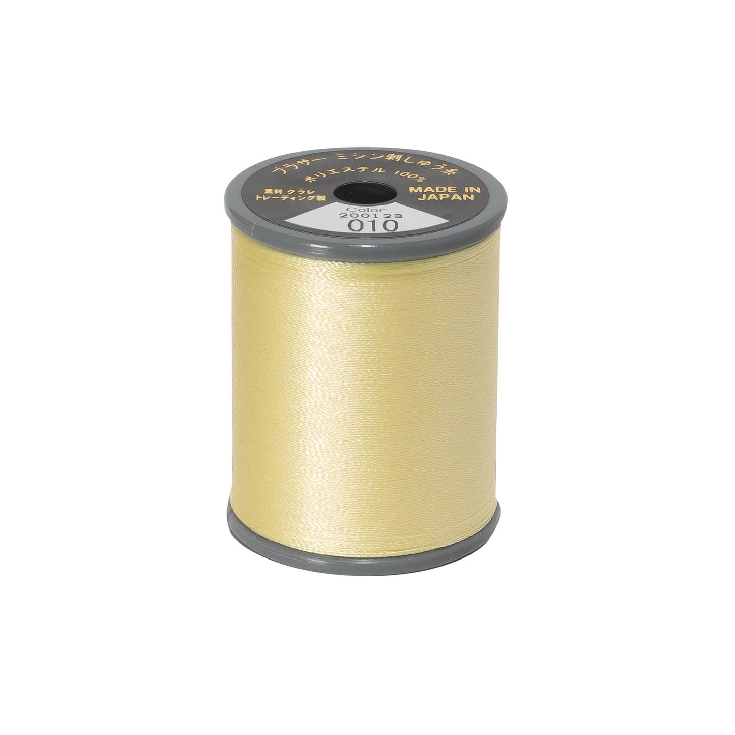 Brother satin-finish broderitråd – 010 Smørgul