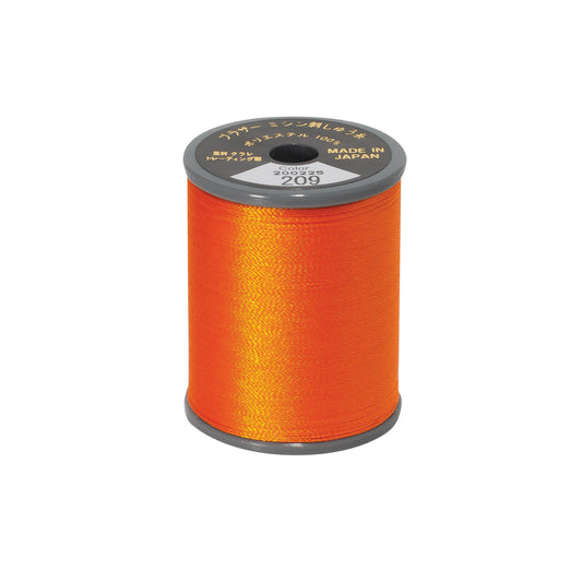Brother satin-finish broderitråd – 209 Mandarin