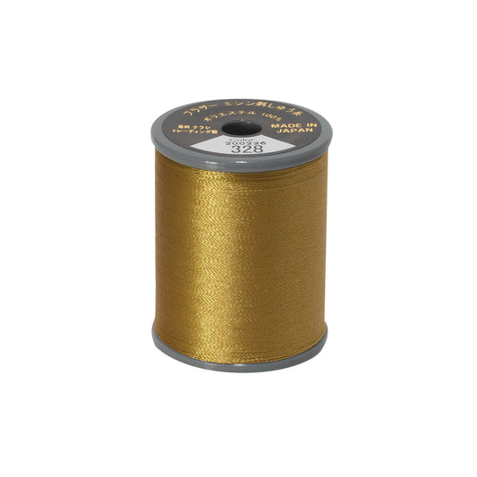 Brother satin-finish broderitråd – 328 Messingfarvet