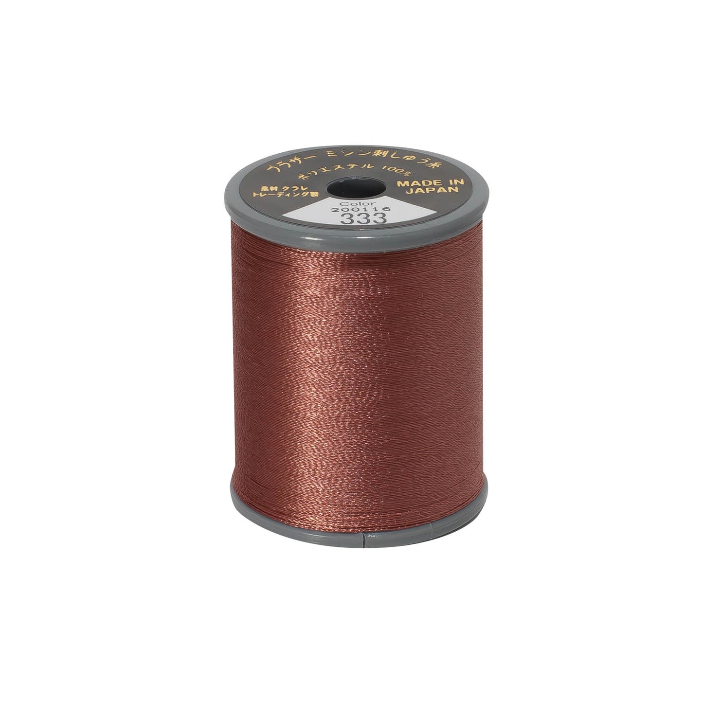 Brother satin-finish broderitråd – 333 Rødbrun