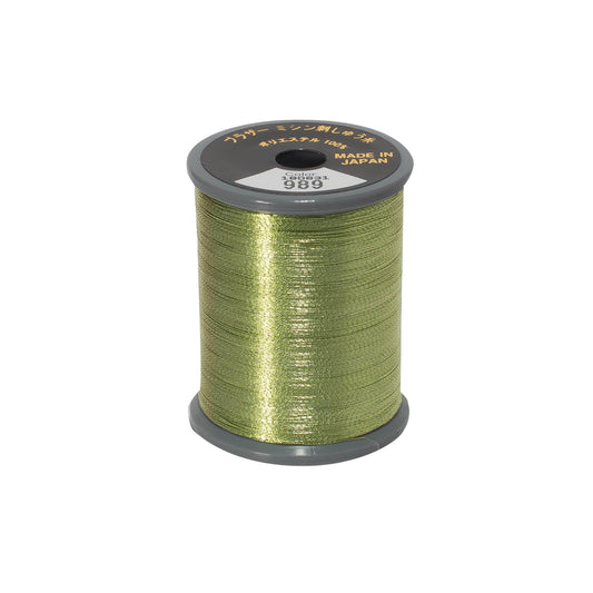 Brother metallic broderitråd – 989 Metallic Frisk Grøn