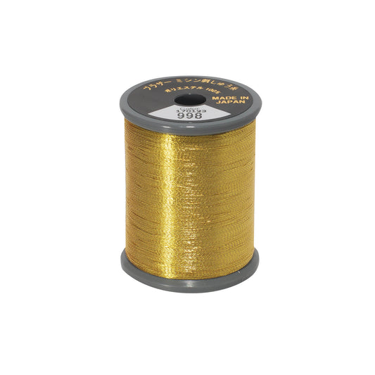 Brother metallic broderitråd – 998 Metallic Mørk Guld