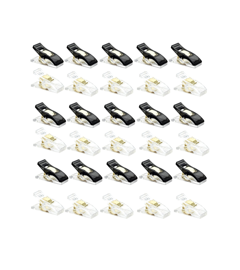 Hemline gold quilte clips - 30 stk.