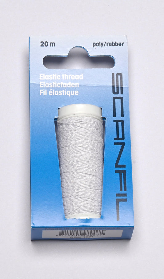 Elastiktråd hvid – 0,5 mm