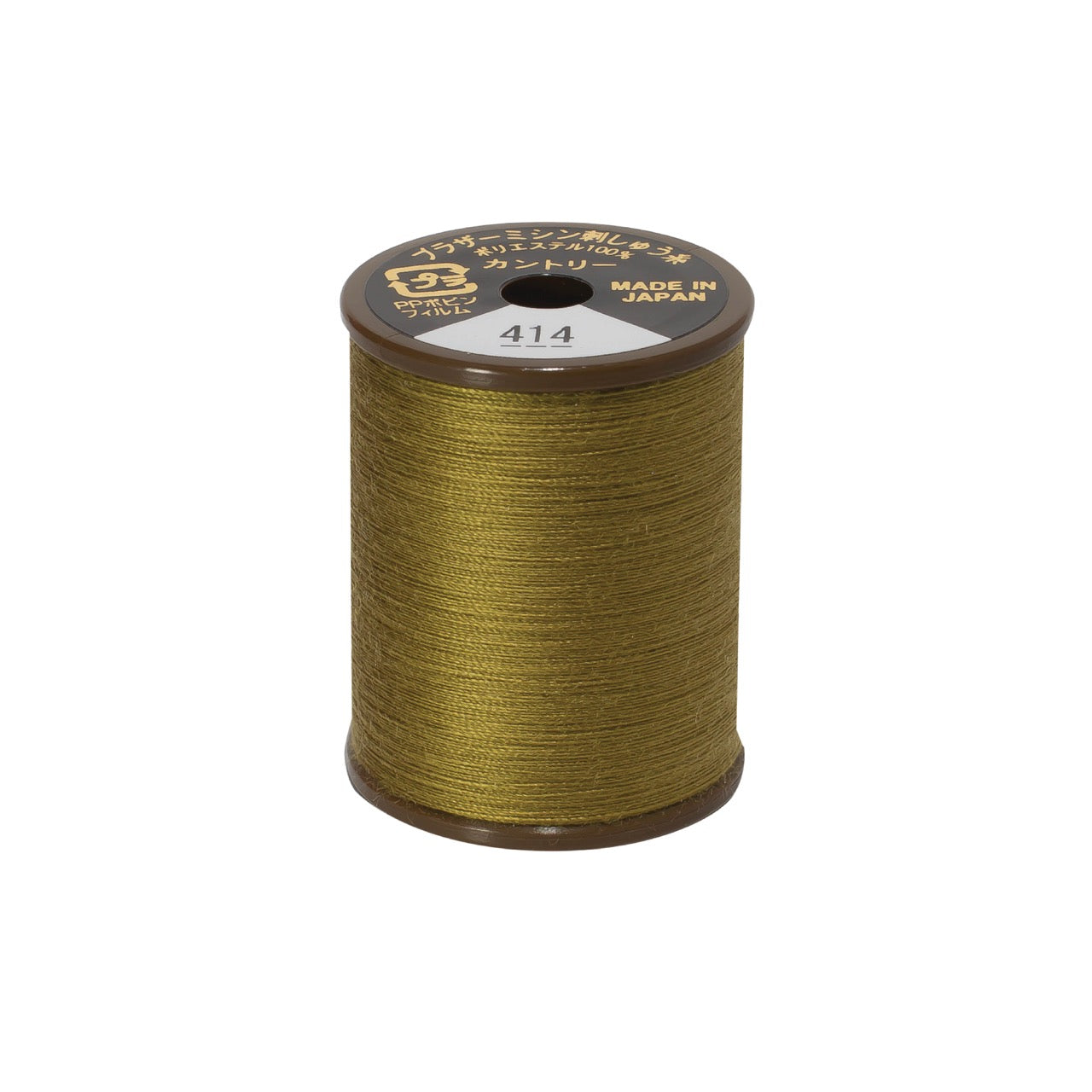 Brother mat-finish broderitråd - 414 Lys olivengrøn