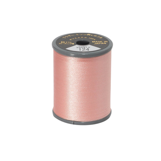 Brother satin-finish broderitråd – 124 Babylyserød