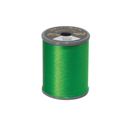 Brother satin-finish broderitråd – 509 Bladgrøn